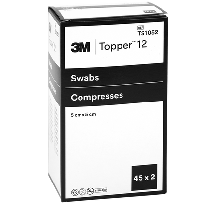 5cm x 5cm Topper 12 6 Ply Sterile Swabs 45 x 2