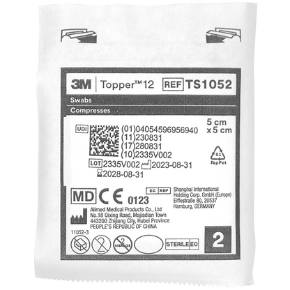 5cm x 5cm Topper 12 6 Ply Sterile Swabs 45 x 2
