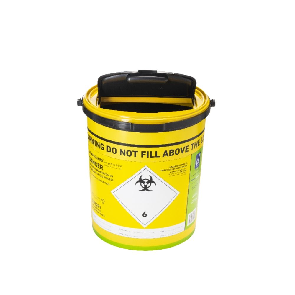 22L Sharpsguard Yellow Sharps Bin aukaaðgangur