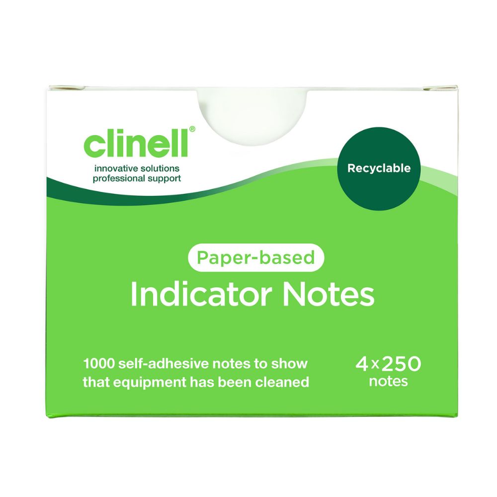 Clinell Indicator Notes Grænn kassi með 4 x 250 seðlum