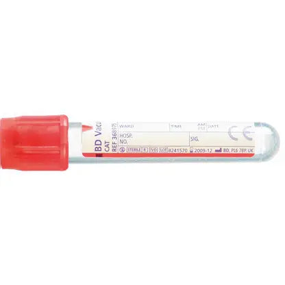 BD Vacutainer 4ml rauð serum blóðsöfnunarrör