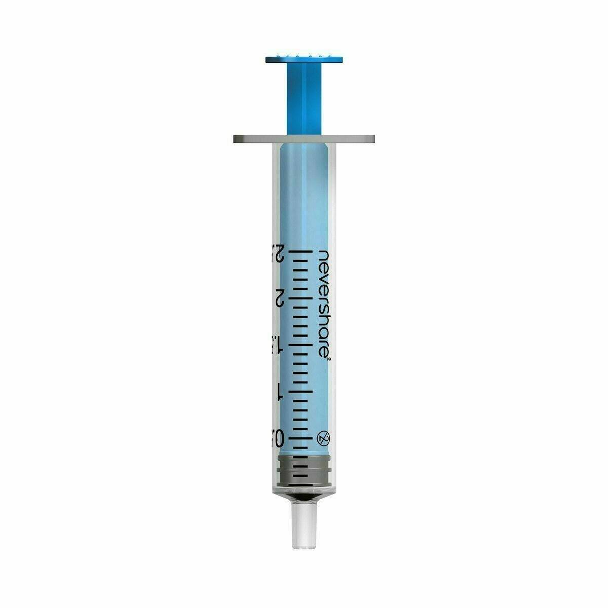 2,5ml Nevershare Blue Luer Slip sprautur