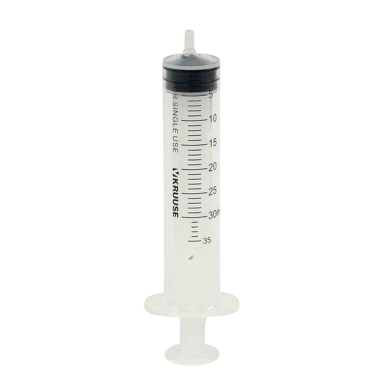30/34ml Kruuse Luer Slip dýralækningasprauta