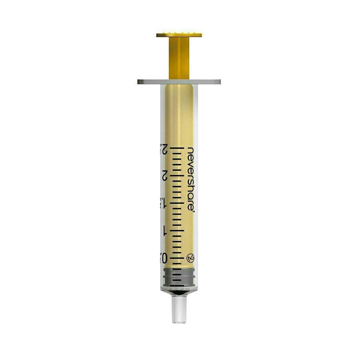 2,5ml Nevershare Yellow Luer Slip sprautur