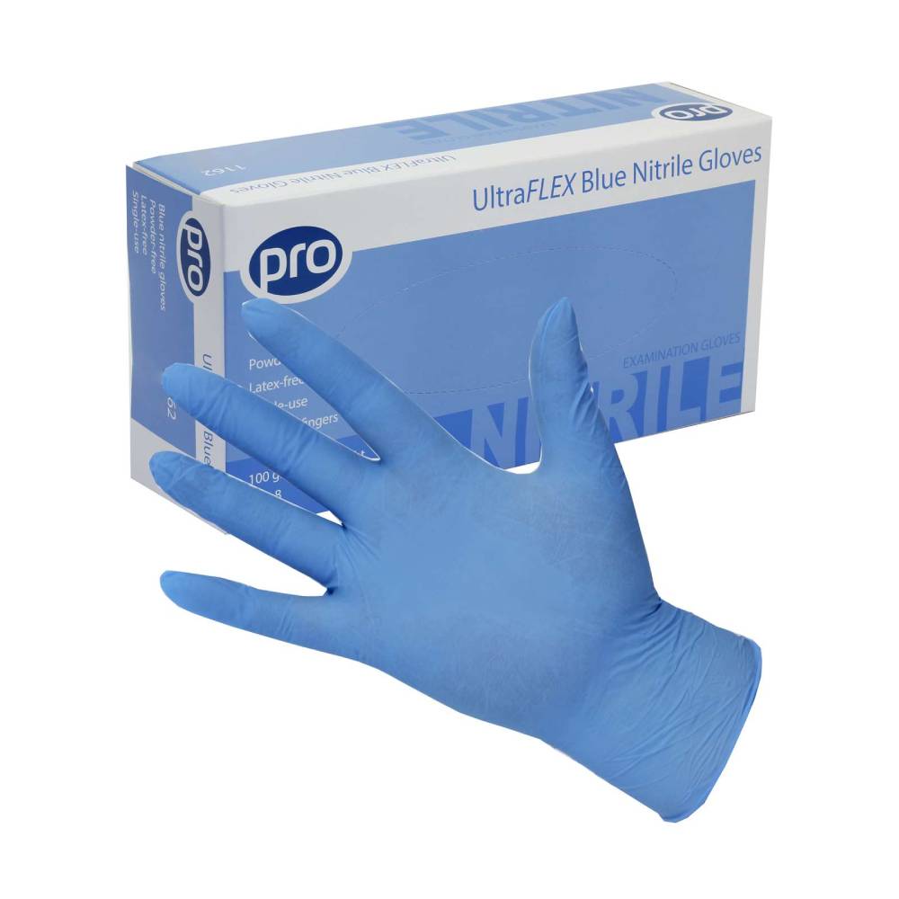 PRO UltraFLEX blár nítríl hanskabox með 100 stk