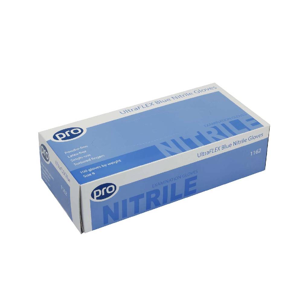 PRO UltraFLEX blár nítríl hanskabox með 100 stk