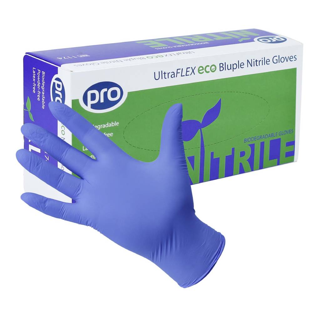 PRO UltraFLEX Eco Bluple Nitrile hanskabox með 100 stk