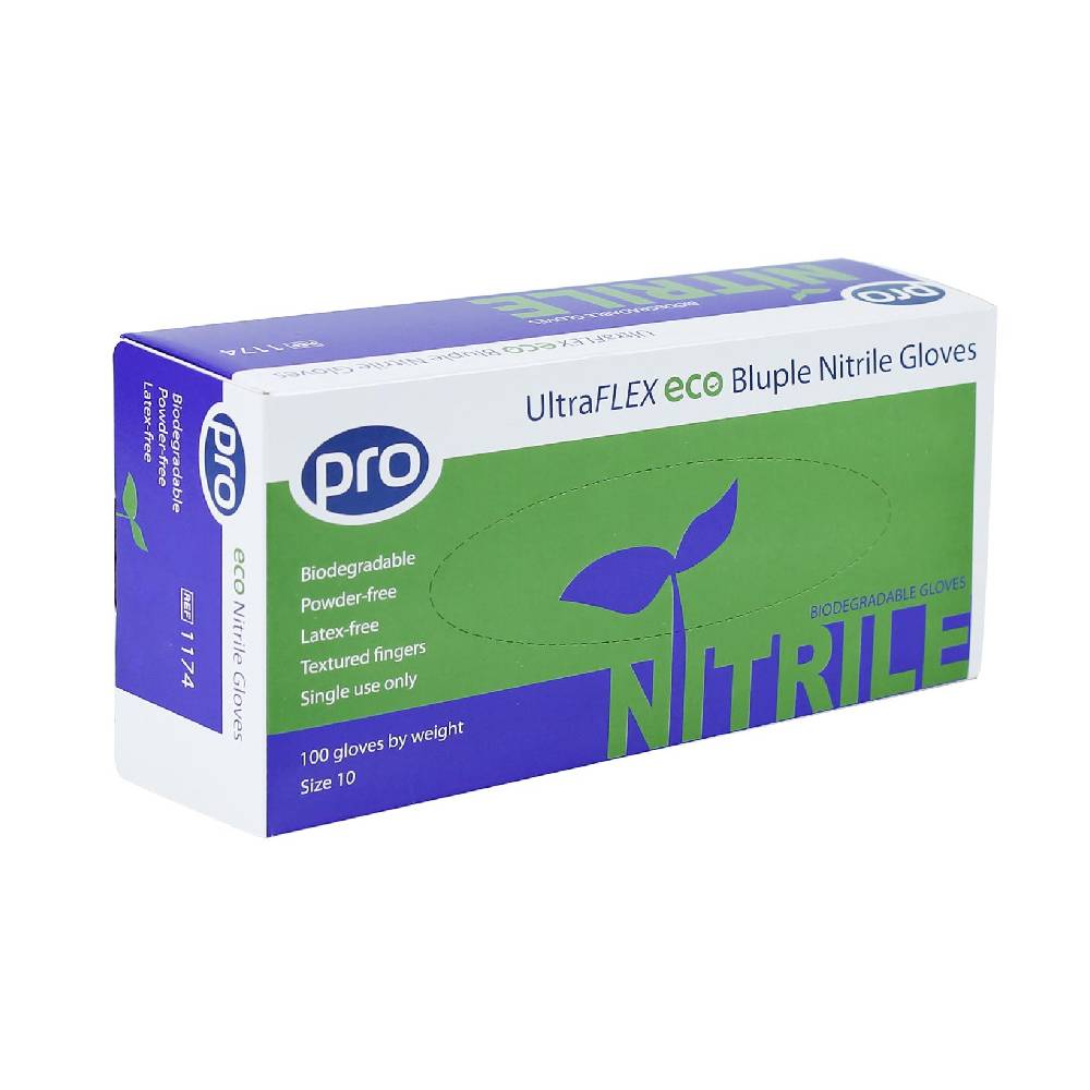PRO UltraFLEX Eco Bluple Nitrile hanskabox með 100 stk
