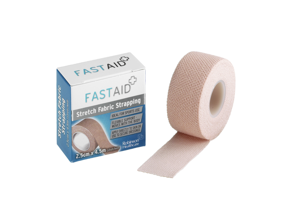 Fast Aid teygjanlegt efnisband 2,5 cm x 4,5 m