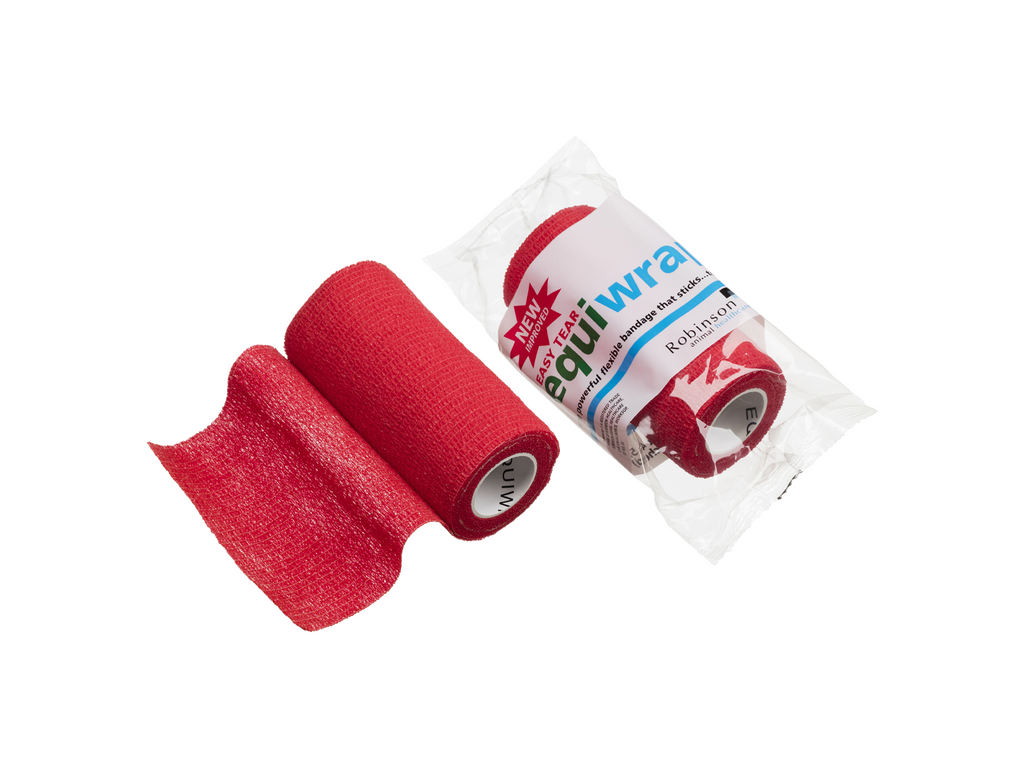 10cm x 4,5m Equiwrap Cohesive Bandage Rautt