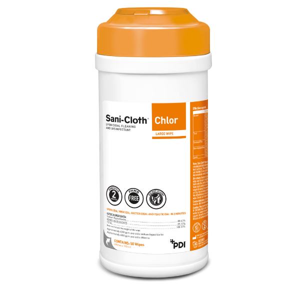 Sani-Cloth® Chlor Sporicidal Wipe Tube af 50