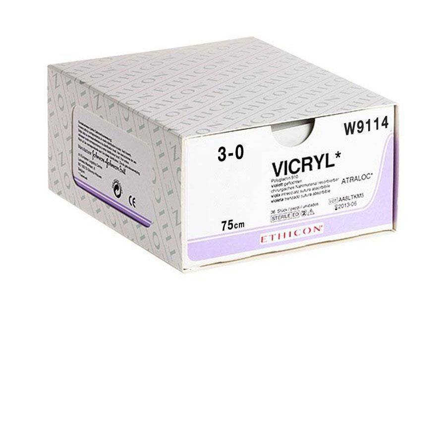 75 cm Ethicon Vicryl Fjólublá saumur