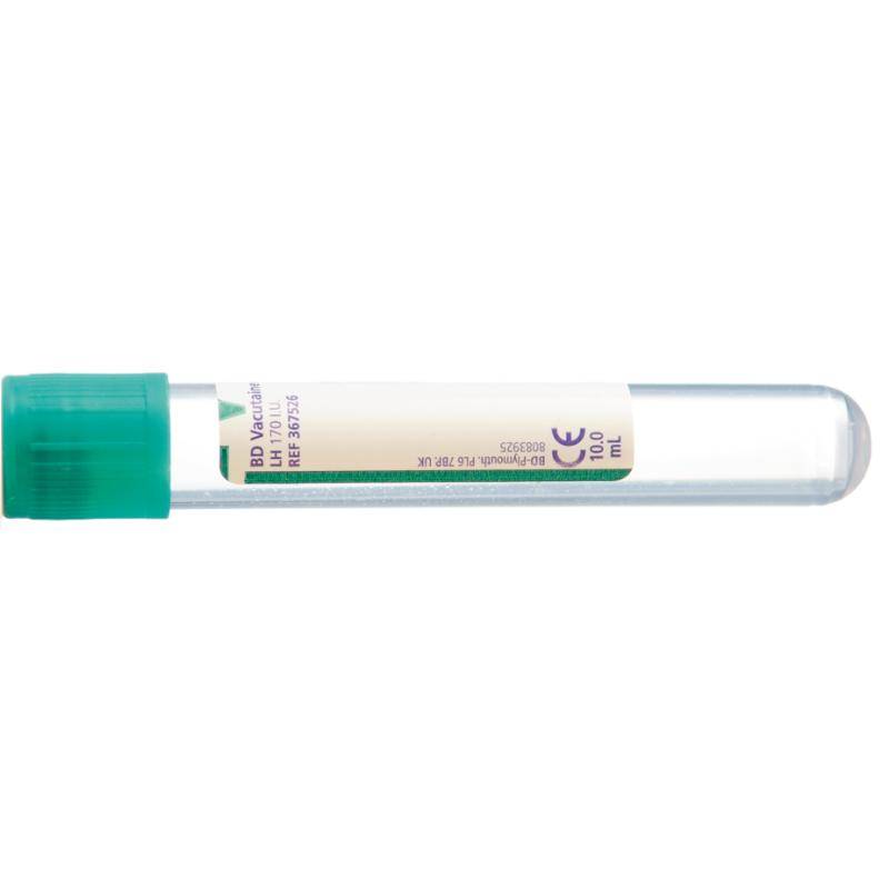 BD Vacutainer 10ml Heparin Plasma Grænt blóðsöfnunarrör