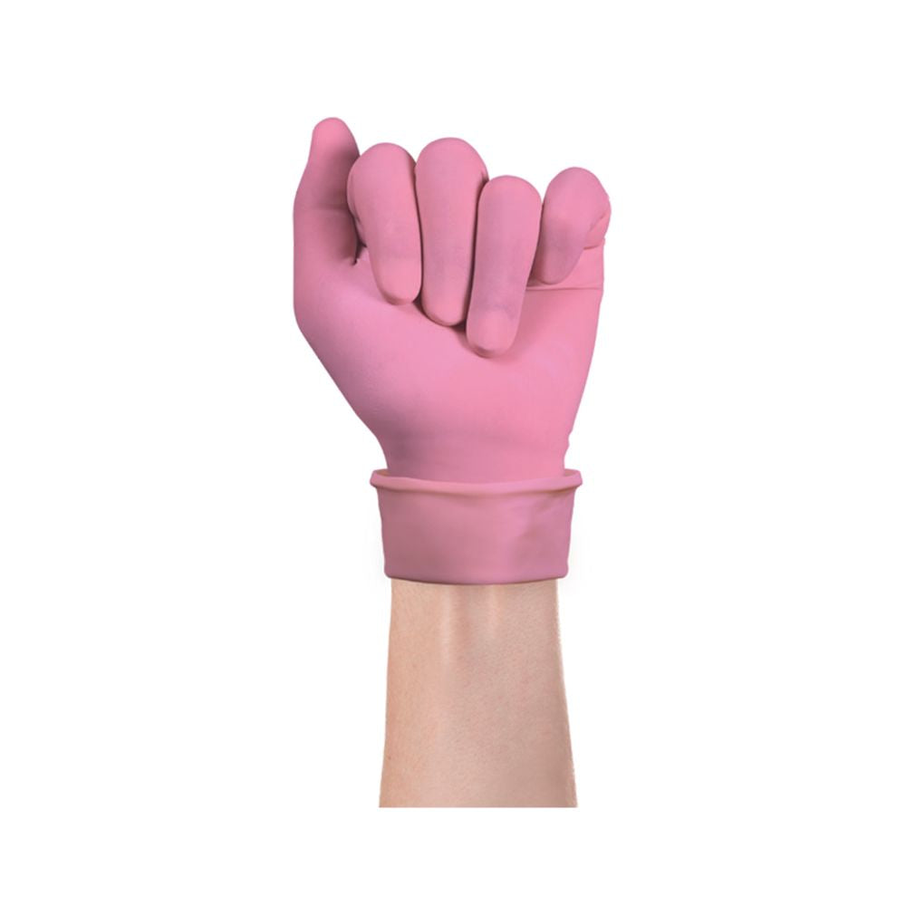 Bleikar Ansell Micro-Touch NitraFree nítrílskoðunarhanskar, 100 stk. í kassa