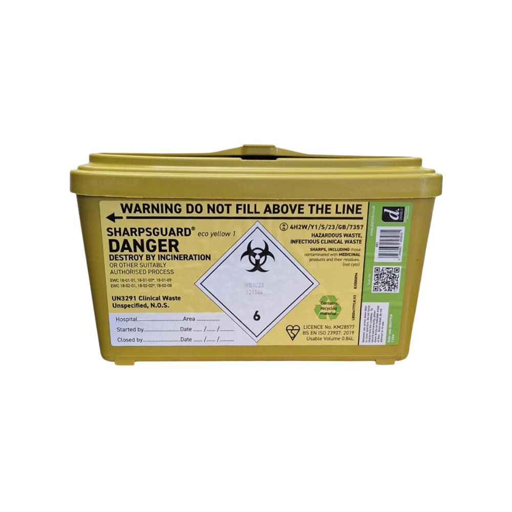 1 lítra Sharpsguard Yellow Sharps tunnur