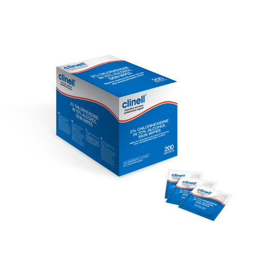Clinell 2% klórhexidín í 70% áfengi húðþurrkur x 200