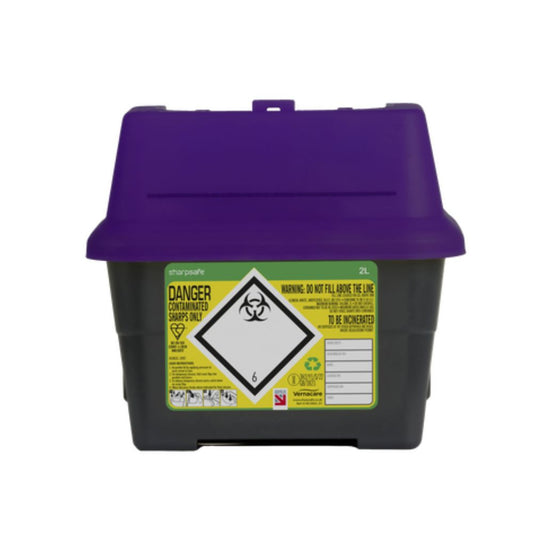 2 lítra Sharpsafe fjólubláur skarpskýli
