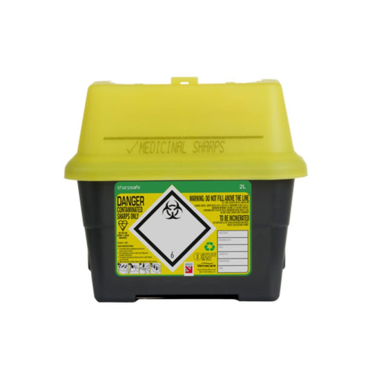 2 lítra Sharpsafe gulu stunguboxi
