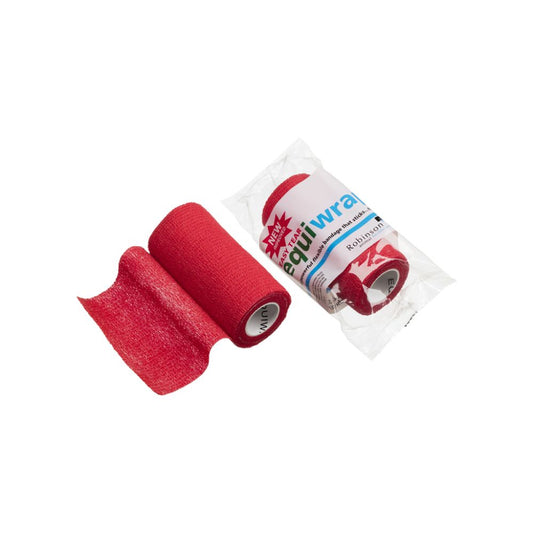 10cm x 4,5m Equiwrap Cohesive Bandage Rautt