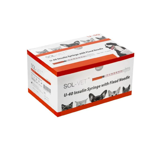 Sol-Vet 1ml 29g x 0,5 tommu U40 sprauta með fastri nál