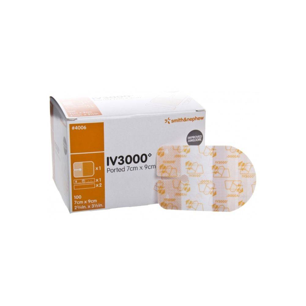 7cm x 9cm Opsite IV3000 Moisture Responsed Ported Catheter umbúðir