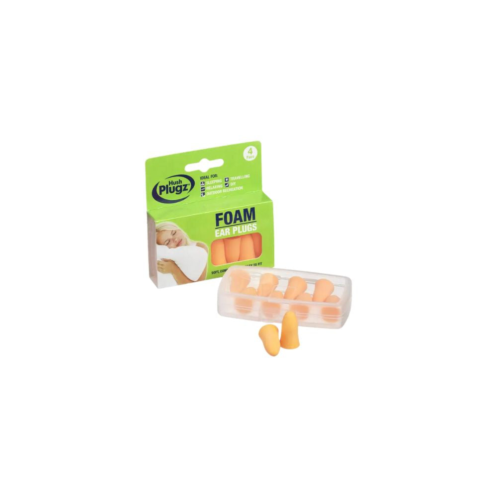 4-Pair Hush Plugz Foam Eyrnaskot