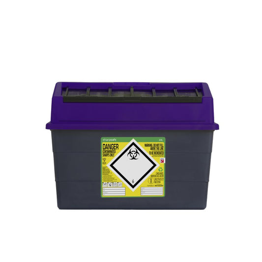 24 lítra Sharpsafe fjólubláur skarpskúffa
