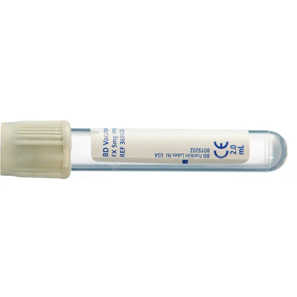 BD Vacutainer 2ml flúoríð/oxalat grá blóðsöfnunarrör