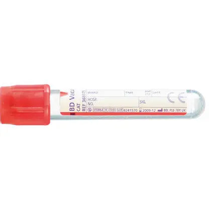 BD Vacutainer 4ml rauð serum blóðsöfnunarrör