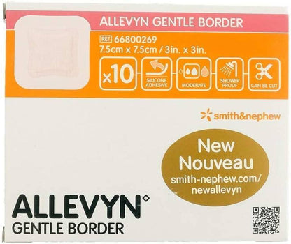 Allevyn Gentle Border 7,5 cm x 7,5 cm Lím froðuklæðning