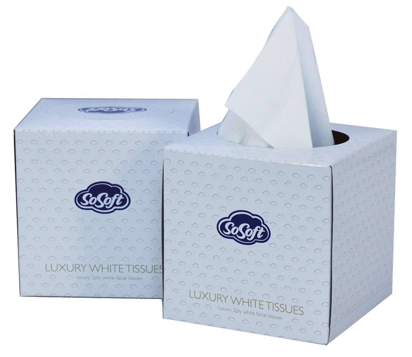 SoSoft Luxury Cube Tissues Box með 70