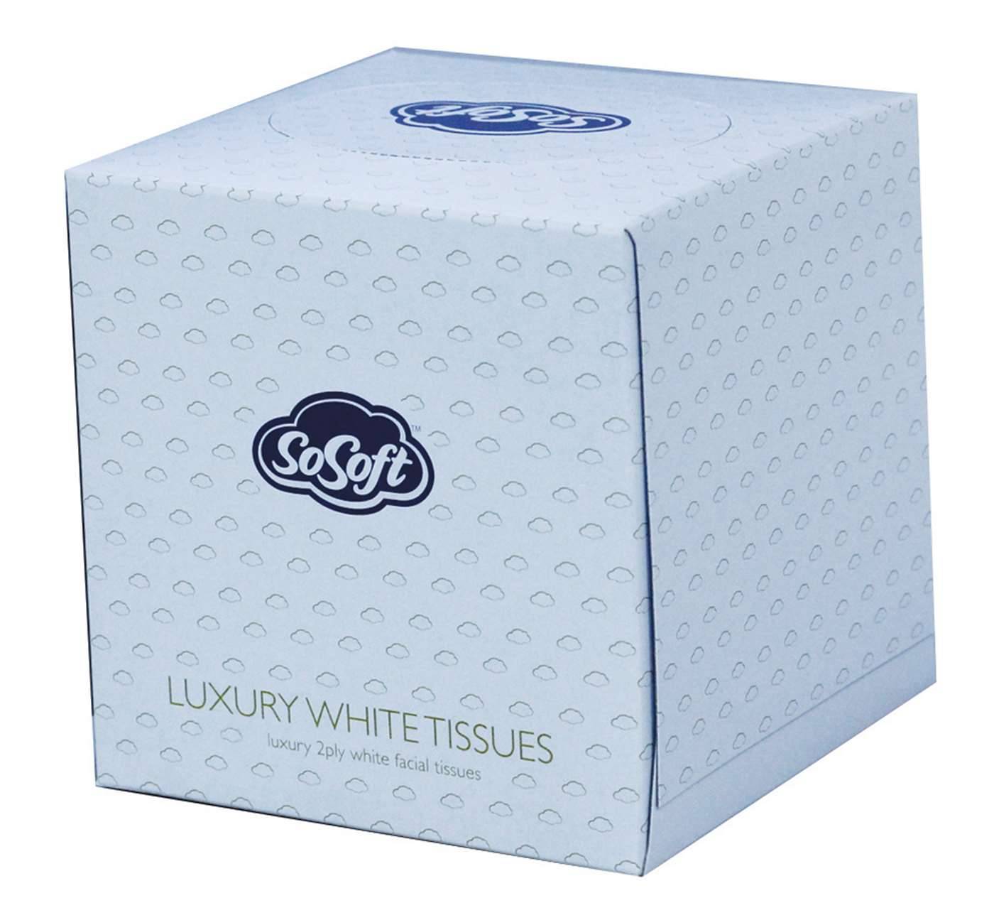 SoSoft Luxury Cube Tissues Box með 70