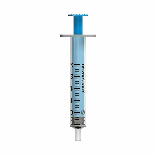 2,5ml Nevershare Blue Luer Slip sprautur