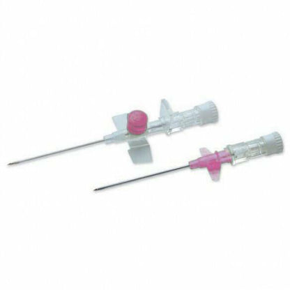 20g Pink 1.25 inch Terumo Versatus Winged and Ported IV Cannula