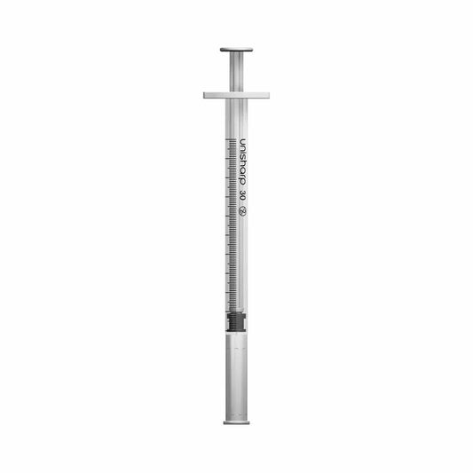 1ml 0,5 tommu 30g Unisharp sprauta og nál u100