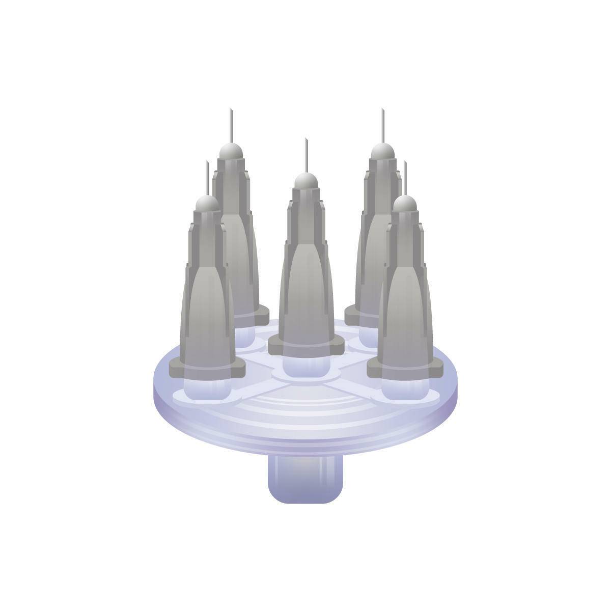 27g grár 4mm x 5 Meso-relle hringlaga fjölspraututæki