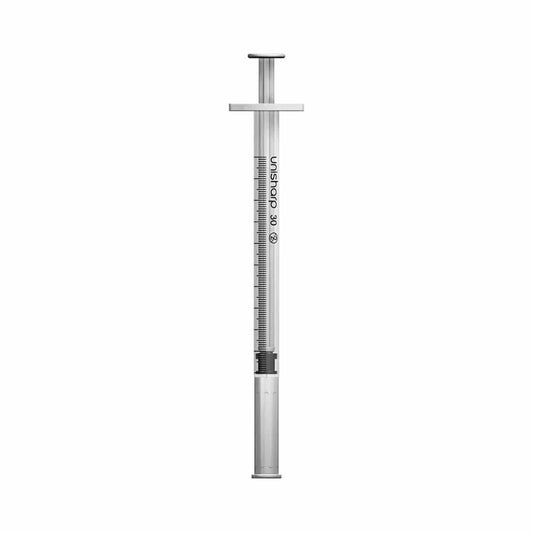 1ml 0,5 tommu 29g Unisharp sprauta og nál u100