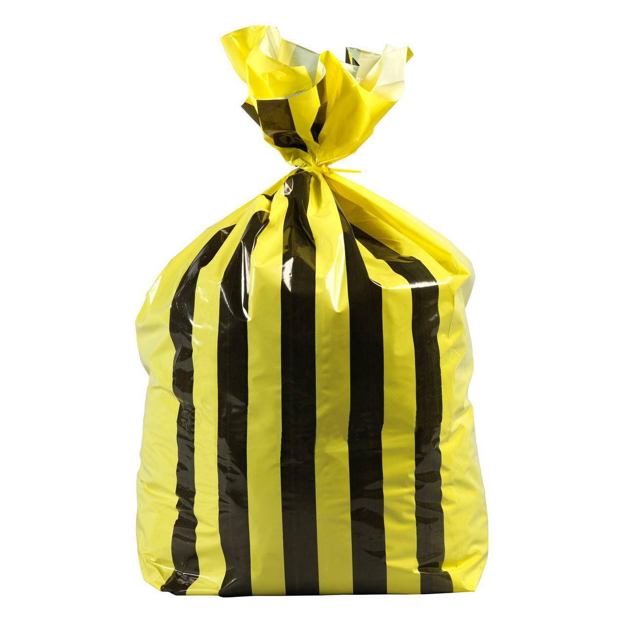 90L stór tvíhliða prentuð Tiger Stripe Polythene Móðgandi úrgangspokar 25mu - 1 rúlla af 25