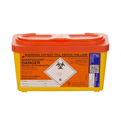 1 lítra Sharpsguard Orange Sharps bakka