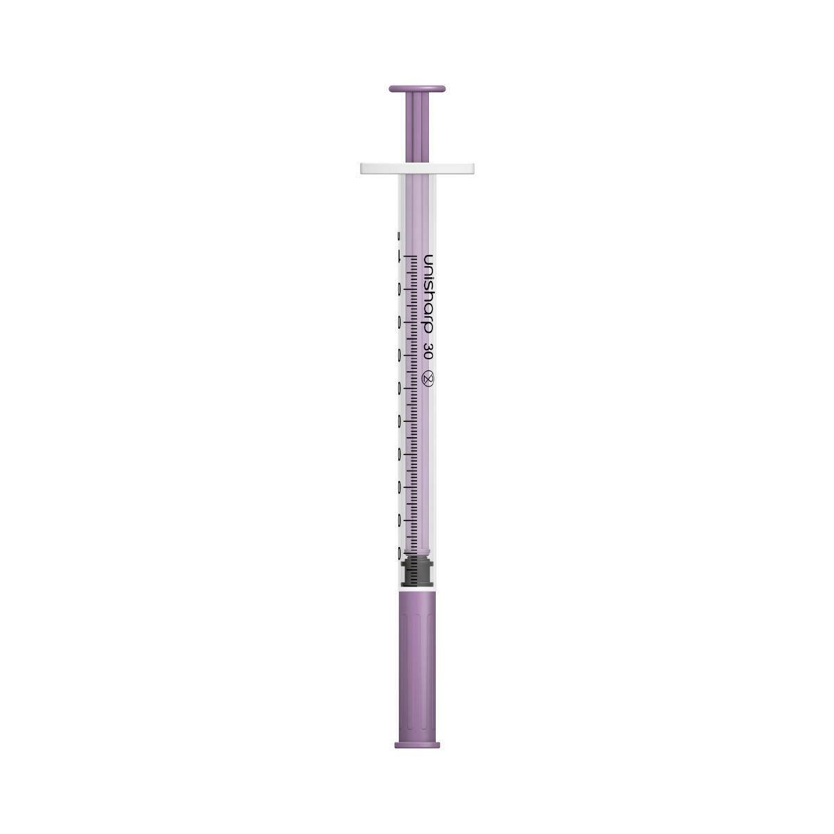 1ml 0,5 tommu 30g Purple Unisharp sprauta og nál u100