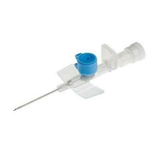 22g 25mm blár BD Venflon IV vængjaður skurður með inndælingarporti