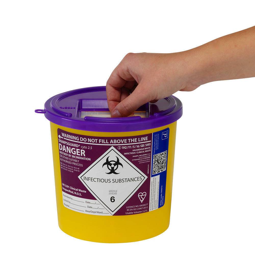 2,5 lítra Sharpsguard Purple Cyto Sharps bakka