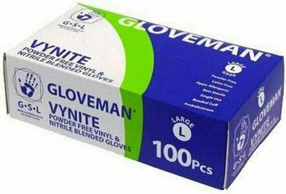 Gloveman Blue Vynite Powder Free Hanskar