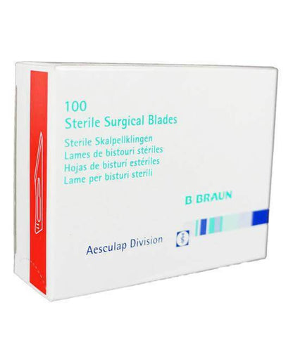 BBraun 100 x Size 10 BBraun Carbon Steel Sterile Scalpel Blades 4513086631 UKMEDI - UK Medical Supplies