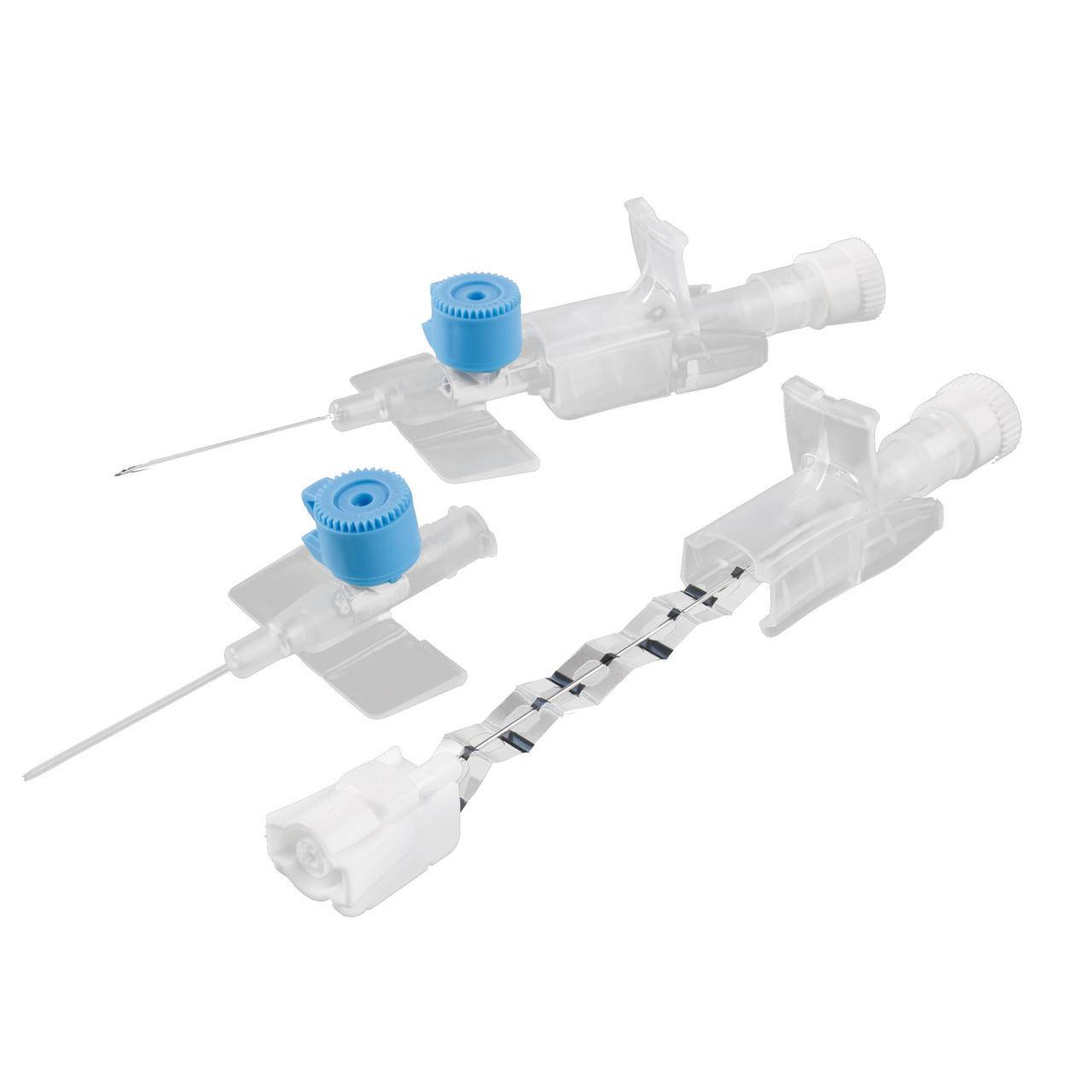 22g 25mm Blue BD Venflon Pro Safety Cannula með inndælingartengi