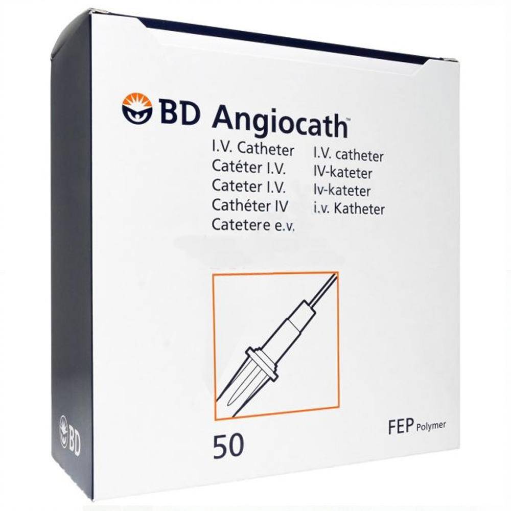 22g BD Angiocath I.V. Holleggur 1 tommur 28ml/mín