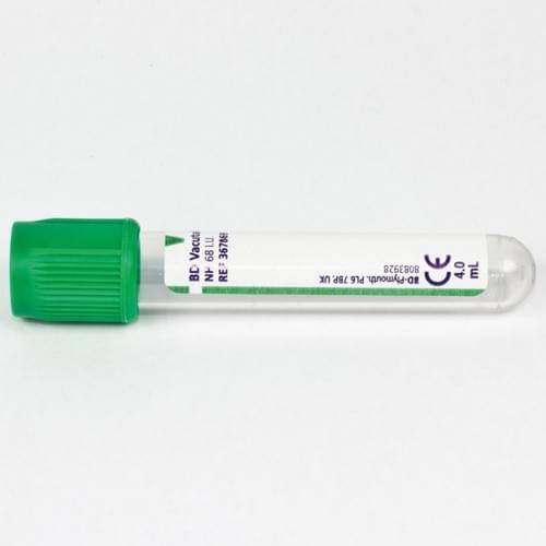 BD Vacutainer 4ml Tube Sodium Heparin tube