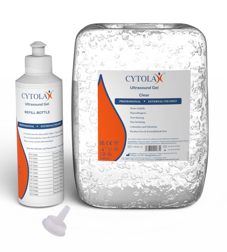 Cytolax Clear Ultrasound Gel 5 lítra með áfyllingarflösku