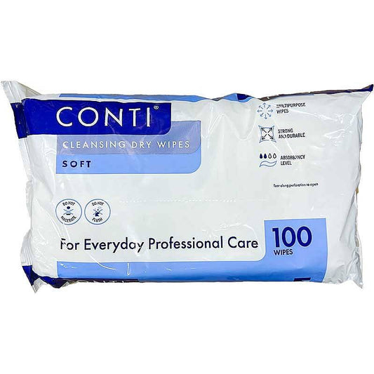 30x36cm Conti Supersoft Large Patient Cleansing Dry Wipes