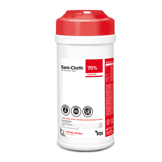Sani-Cloth 70% ísóprópýl áfengisþurrkur Tube með 200 þurrkum